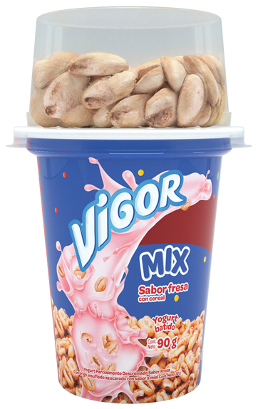Yogurt Vigor Mix sabor fresa con cereal